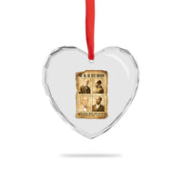 Education Must Teach Life W E B Du Bois Quote Heart Crystal Glass Ornament