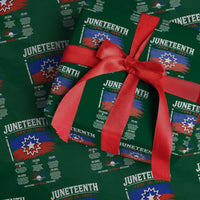 Educational Juneteenth Flag Symbolism Infographic Wrapping Paper Roll Freedom Day June 19 1865 History Meaning