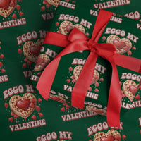 Eggo My Valentine Wrapping Paper Roll Funny Romantic Stranger Valentine's Day