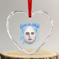 Eggward Heart Crystal Glass Ornament Funny Unhinged Meme Gen Z Humor Bootleg Graphic - Wonder Print Shop