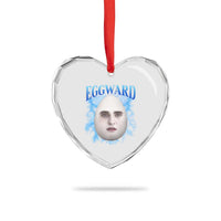 Eggward Heart Crystal Glass Ornament Funny Unhinged Meme Gen Z Humor Bootleg Graphic - Wonder Print Shop