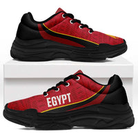 Egypt 2026 Football Chunky Sneakers Go Pharaohs Egyptian Pattern Curve Stylized - Wonder Print Shop
