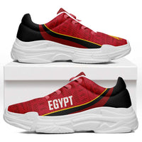 Egypt 2026 Football Chunky Sneakers Go Pharaohs Egyptian Pattern Curve Stylized - Wonder Print Shop