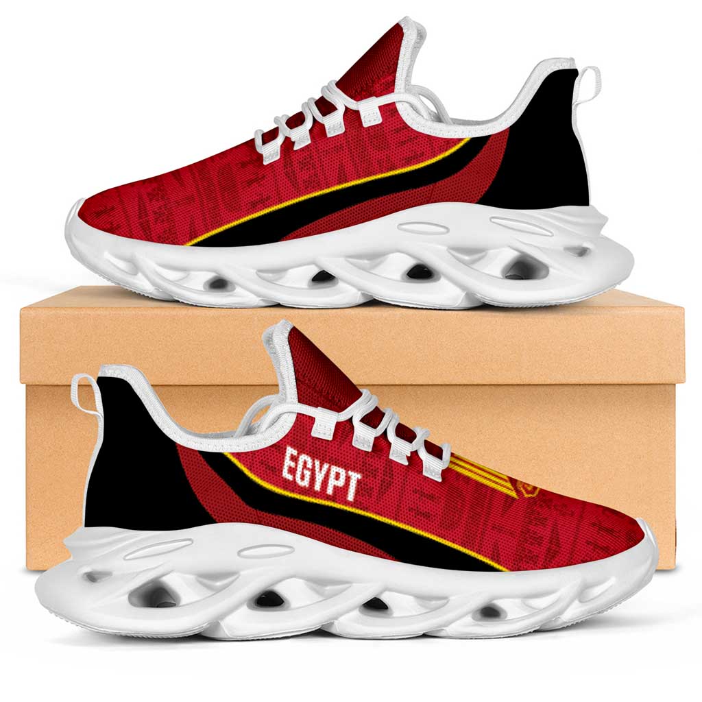Egypt 2026 Football Clunky Sneakers Go Pharaohs Egyptian Pattern Curve Stylized - Wonder Print Shop
