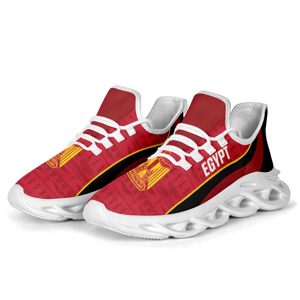 Egypt 2026 Football Clunky Sneakers Go Pharaohs Egyptian Pattern Curve Stylized - Wonder Print Shop