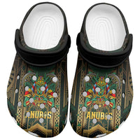 Egypt Anubis Clogs Shoes Golden Ancient Egypt Pattern - Wonder Print Shop