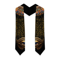 Egypt Eyes Of Horus Graduation Stole with Egyptian Hieroglyphs