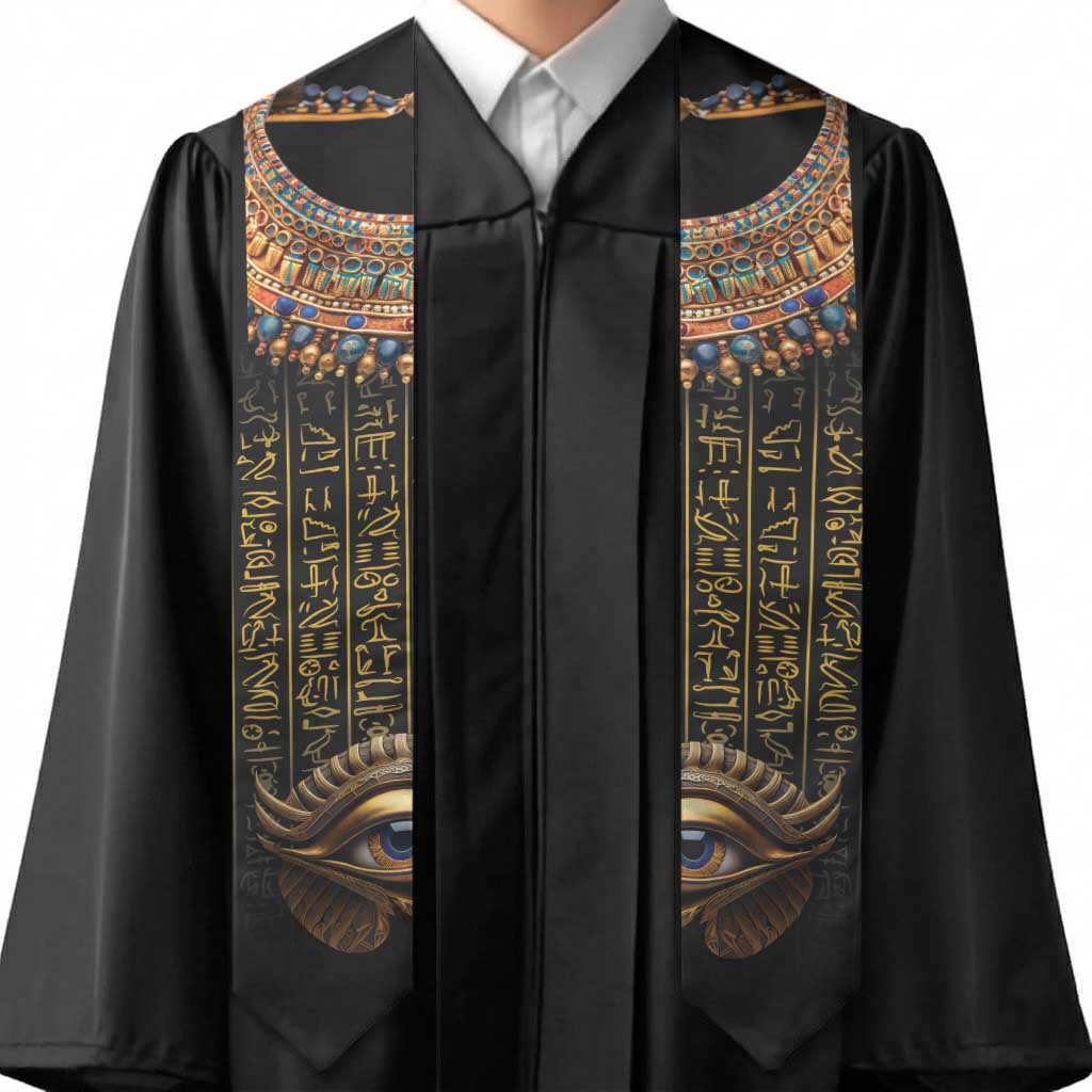 Egypt Eyes Of Horus Graduation Stole with Egyptian Hieroglyphs