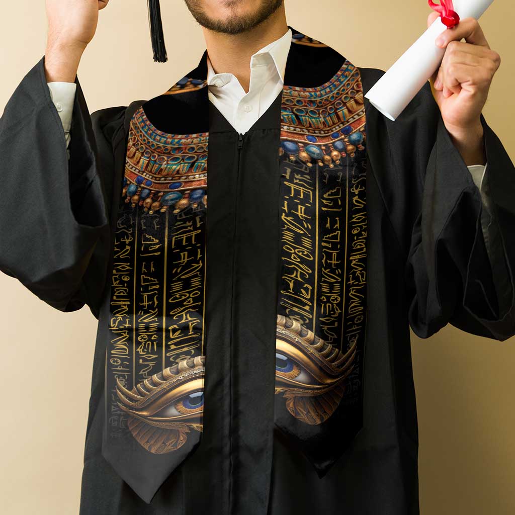 Egypt Eyes Of Horus Graduation Stole with Egyptian Hieroglyphs