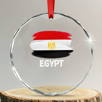 Egypt Flag Misr Pride Crystal Glass Ornament Egyptian Eagle of Saladin Heritage