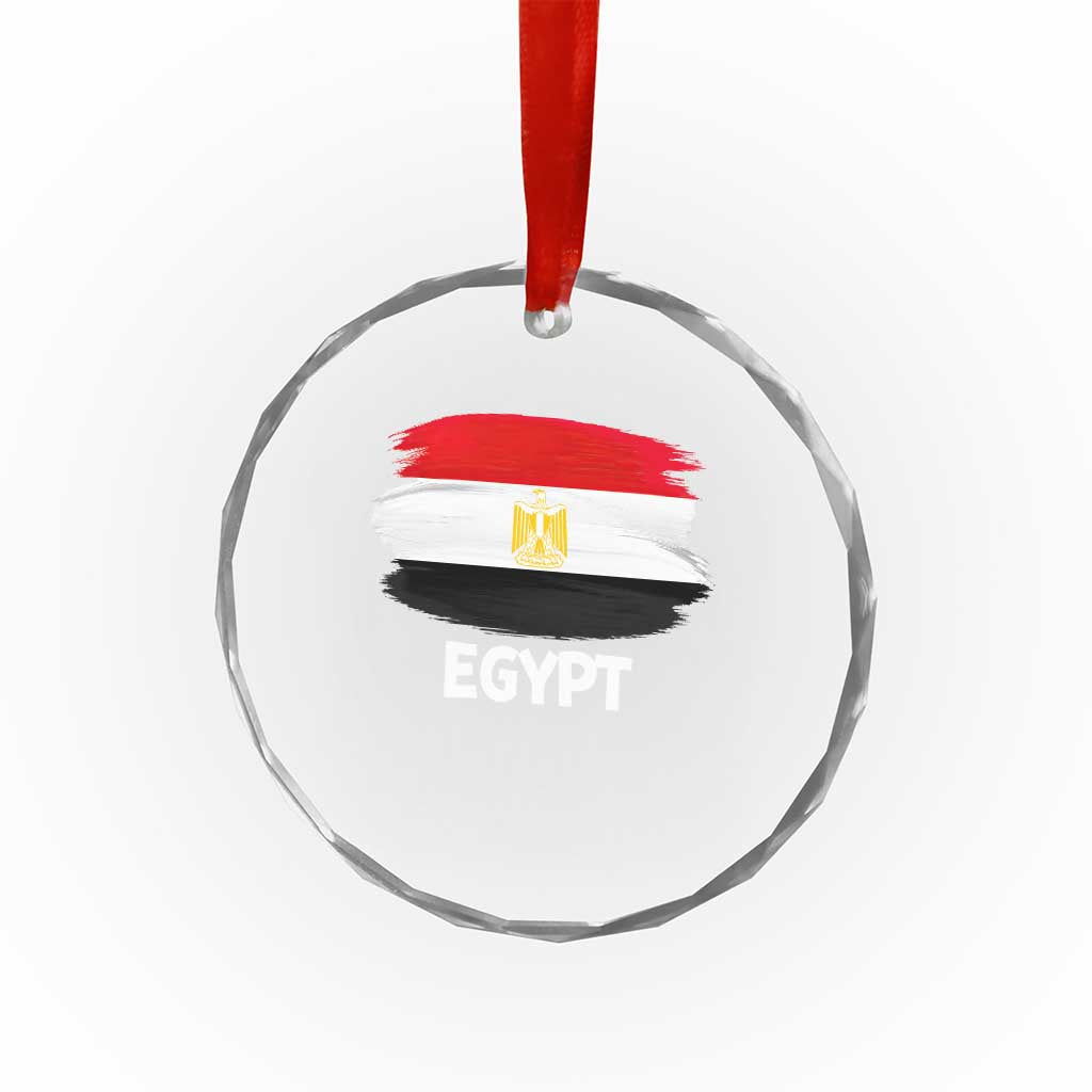 Egypt Flag Misr Pride Crystal Glass Ornament Egyptian Eagle of Saladin Heritage