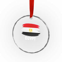 Egypt Flag Misr Pride Crystal Glass Ornament Egyptian Eagle of Saladin Heritage