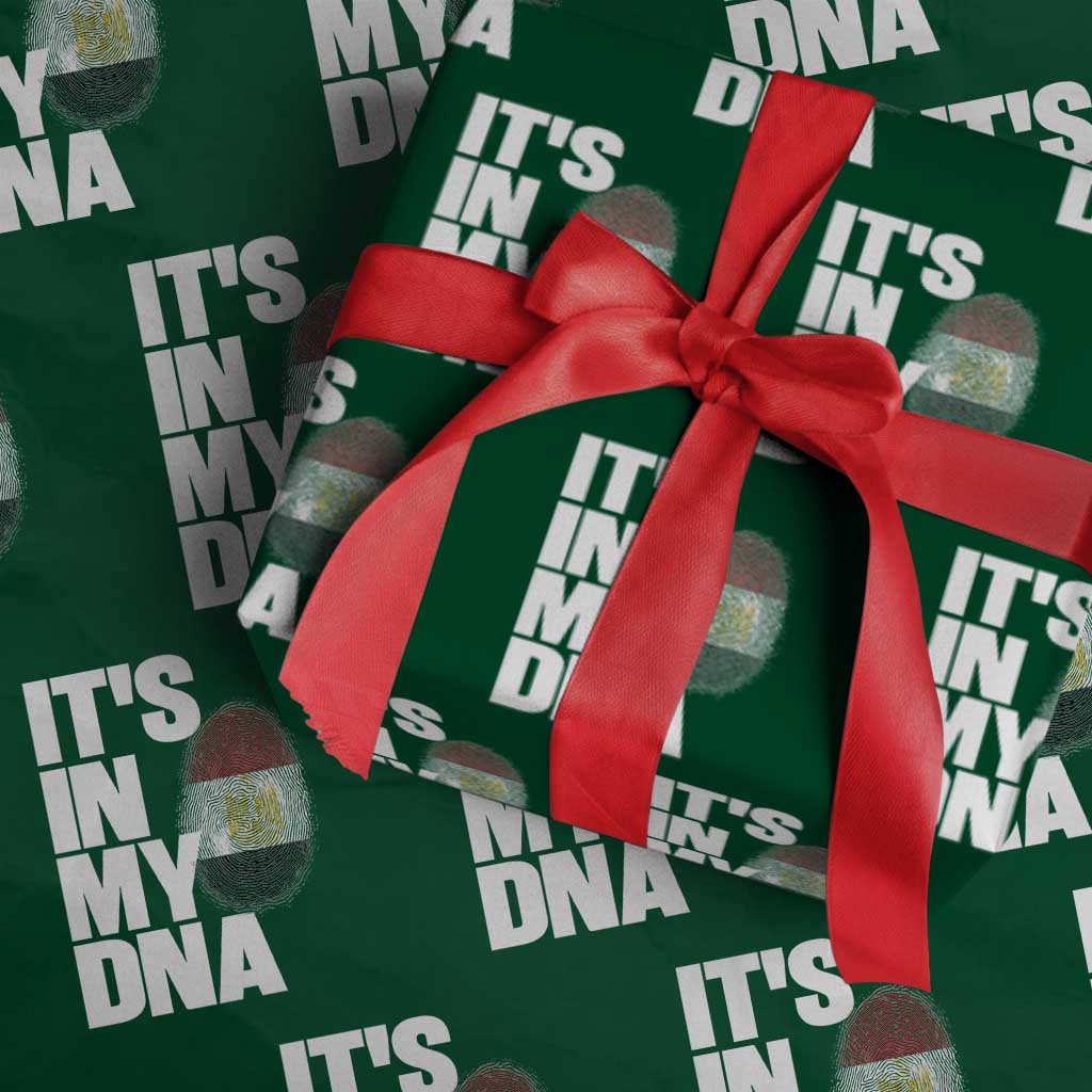 Egypt It's In My DNA Flag Fingerprint Graphic Wrapping Paper Roll Egyptian Heritage Pride Roots