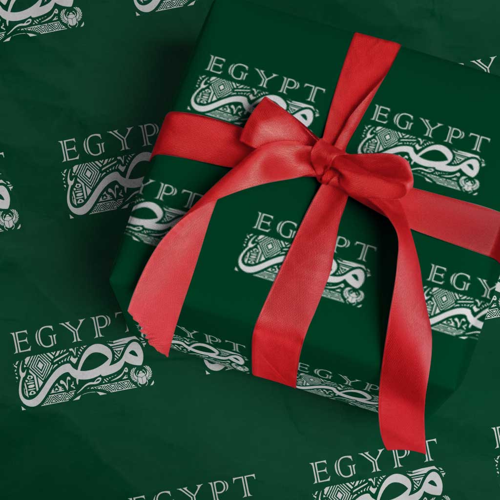 Egypt Misr Arabic Calligraphy Wrapping Paper Roll Vintage Egyptian Heritage Pharaonic Pattern Graphic