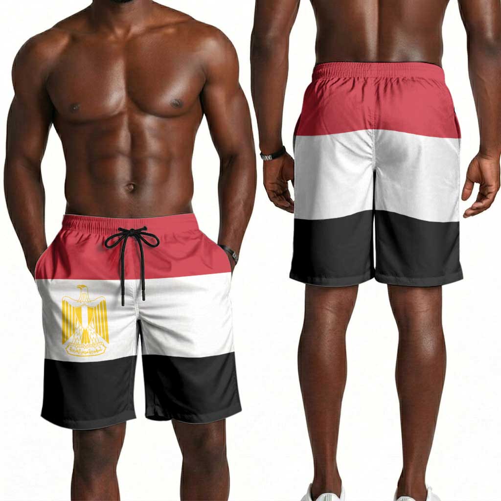 Egypt Shorts for Men National Flag Colors - Wonder Print Shop