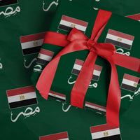 Egyptian Flag Misr Arabic Calligraphy Wrapping Paper Roll Patriotic Egypt Heritage Pride