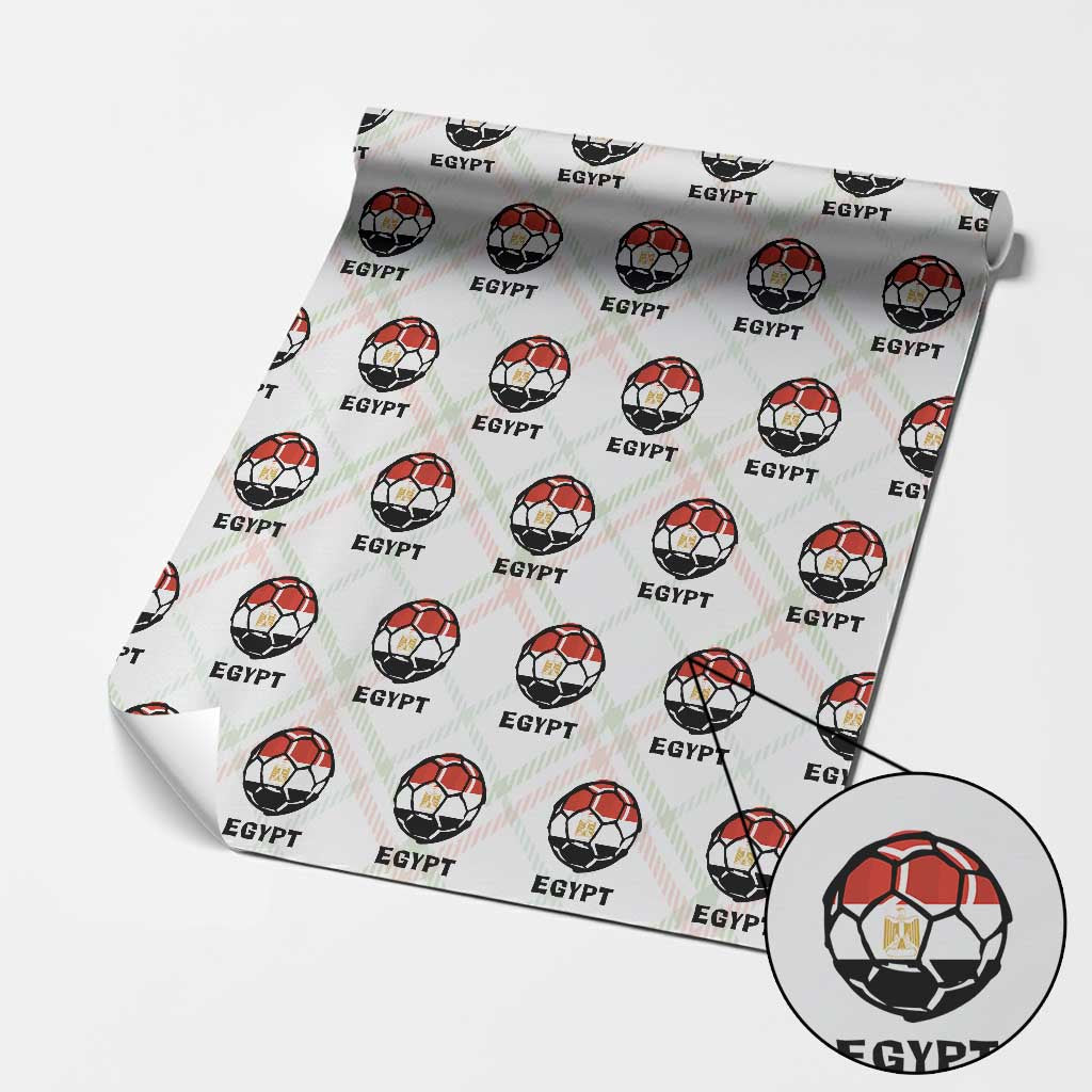Egyptian Flag Soccer Ball Graphic Wrapping Paper Roll Egypt Pride Sports Football Fans Match Day
