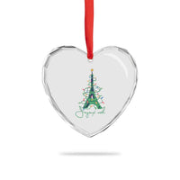 Eiffel Tower Christmas Tree Joyeux Noel Heart Crystal Glass Ornament - Wonder Print Shop