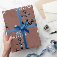 El Capitan Boating Captain Wrapping Paper Roll Funny Boat Sailing Vintage Anchor
