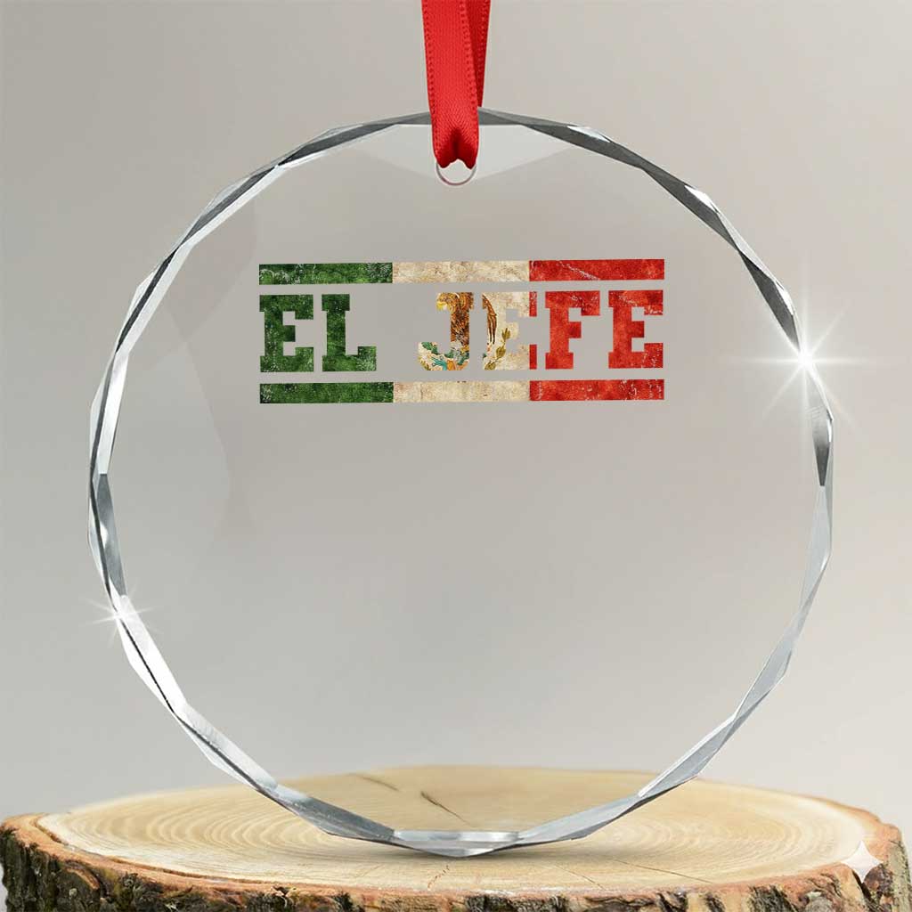 El Jefe Crystal Glass Ornament Funny Mexican Boss Spanish Slang