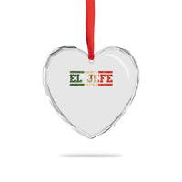 El Jefe Heart Crystal Glass Ornament Funny Mexican Boss Spanish Slang