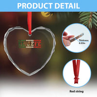 El Jefe Heart Crystal Glass Ornament Funny Mexican Boss Spanish Slang