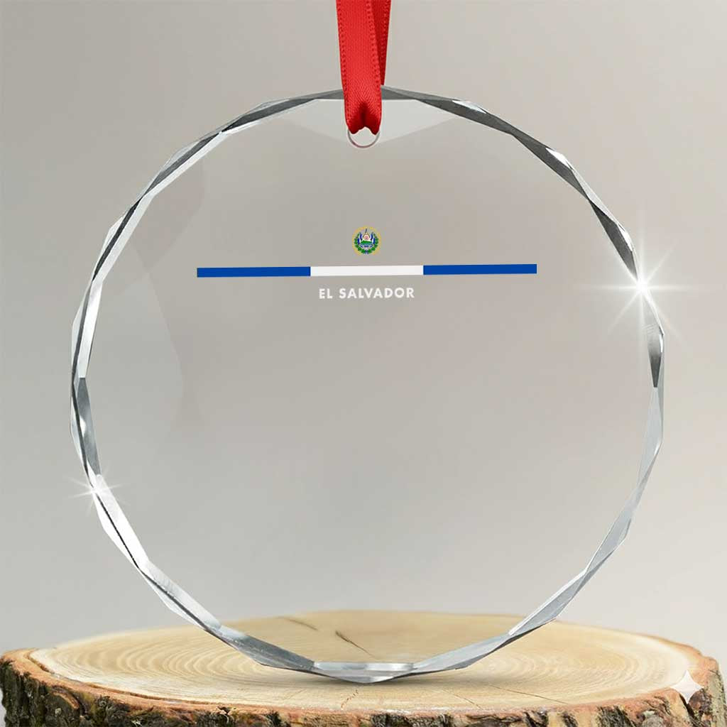 El Salvador Crystal Glass Ornament Vintage Salvadoran Flag Independence Day TS10