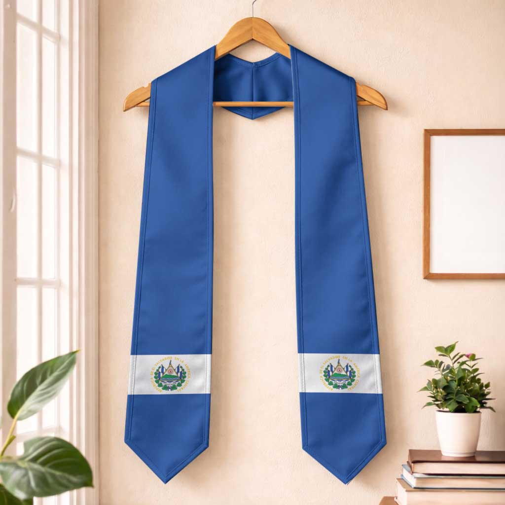 El Salvador Graduation Stole Flag Style