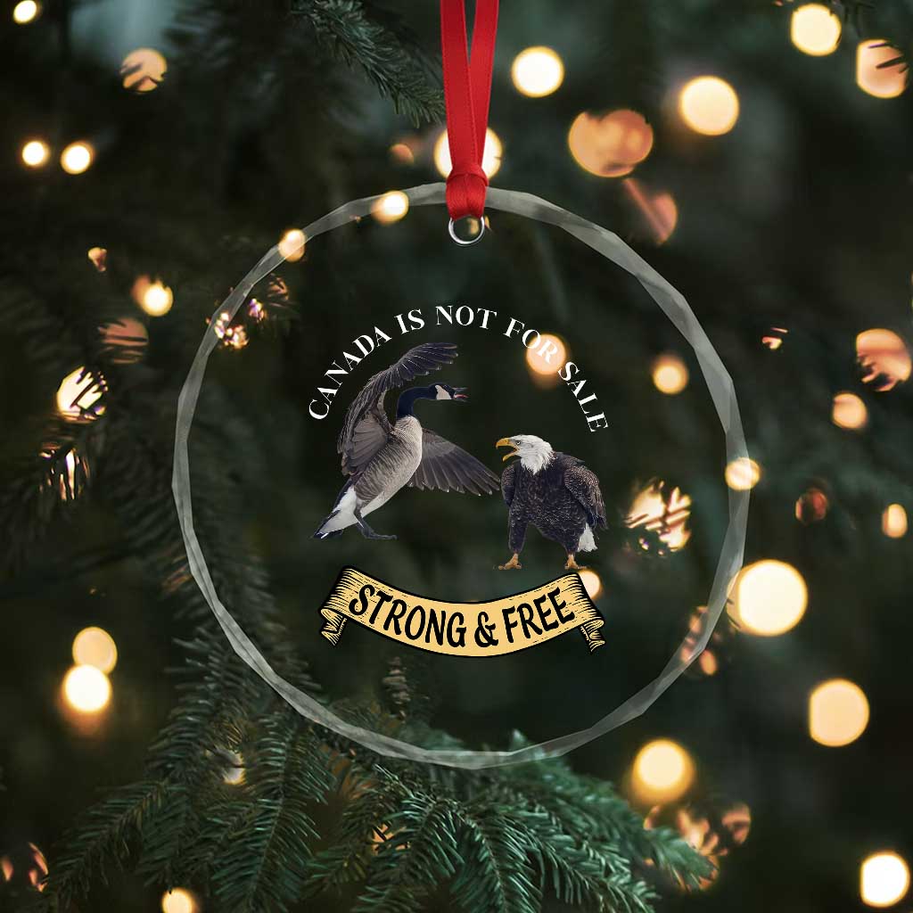 Elbows Up Crystal Glass Ornament Canada Is Not For Sale Goose Vs Eagle TS02