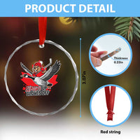 Elbows Up Gloves Off Crystal Glass Ornament Canadian Ice Hockey Beaver Gift - Wonder Print Shop