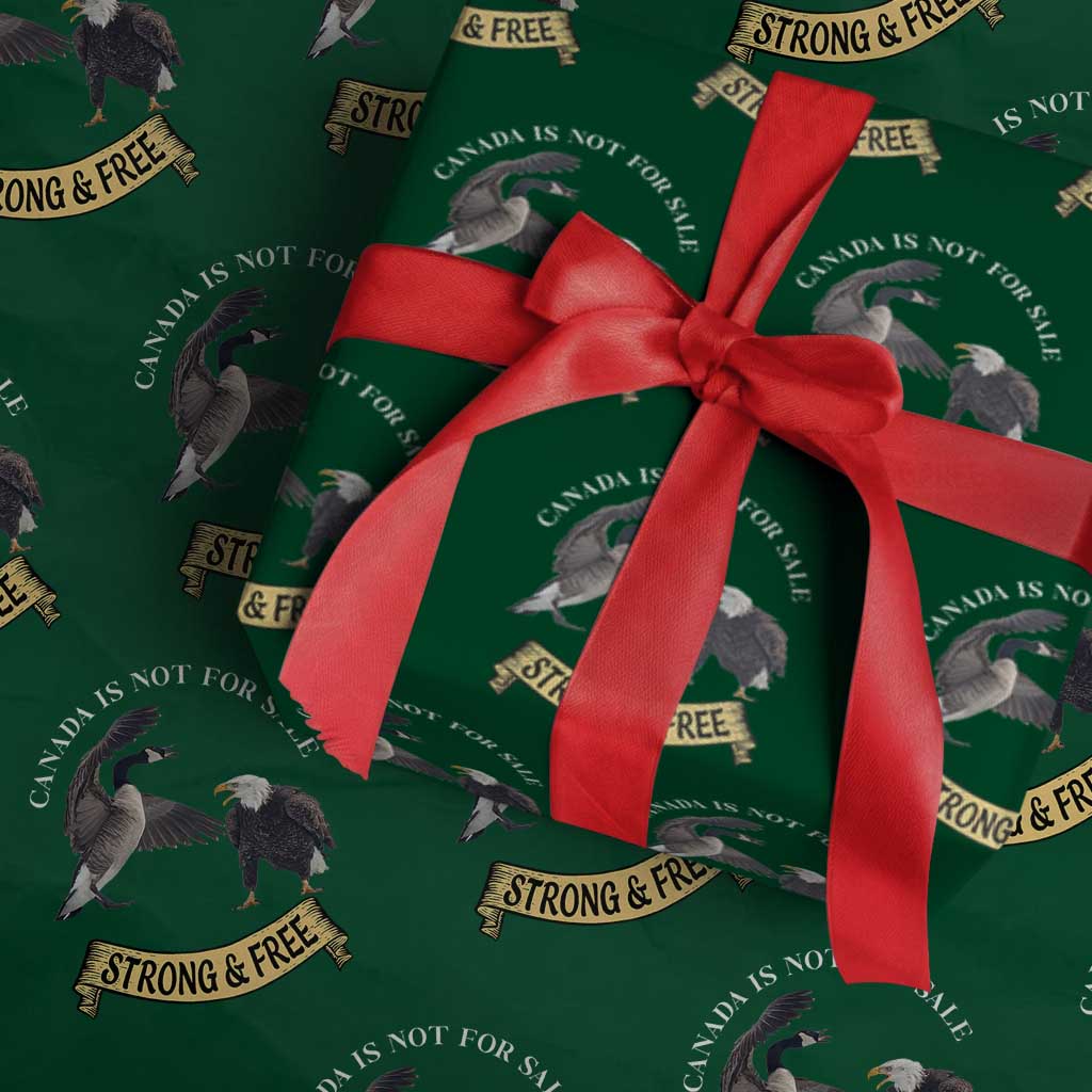 Elbows Up Wrapping Paper Roll Canada Is Not For Sale Goose Vs Eagle - Wonder Print Shop