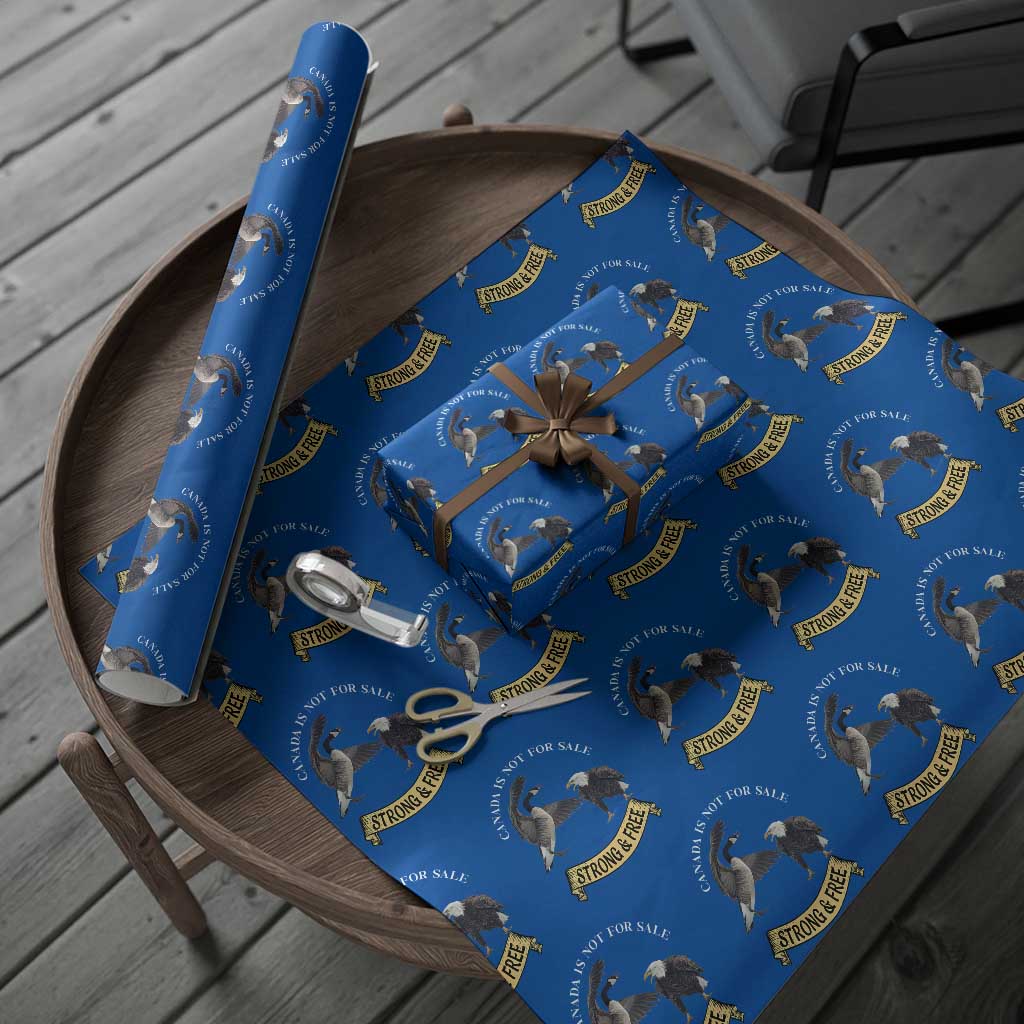 Elbows Up Wrapping Paper Roll Canada Is Not For Sale Goose Vs Eagle - Wonder Print Shop
