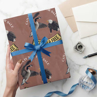 Elbows Up Wrapping Paper Roll Canada Is Not For Sale Goose Vs Eagle - Wonder Print Shop