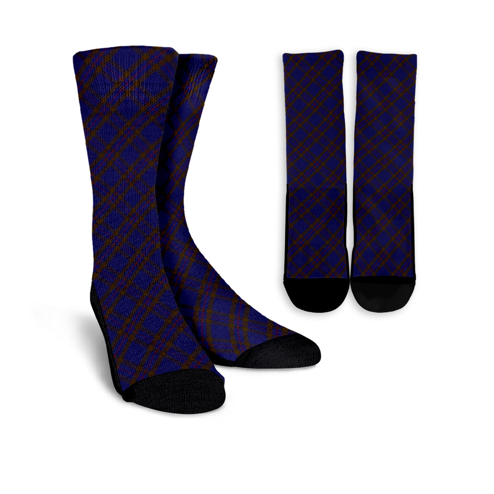 Elliot Tartan Socks, Cross Tartan Plaid Socks, Long Tartan Socks Cross Style TS23
