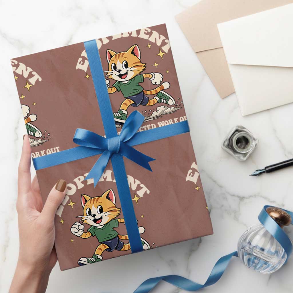 Elopement The Unexpected Workout Wrapping Paper Roll Autism Neurodiversity Cat