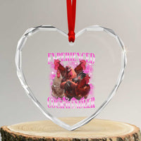Embarrassing Adult Humor Experienced Cock Handler Inappropriate Heart Crystal Glass Ornament - Wonder Print Shop