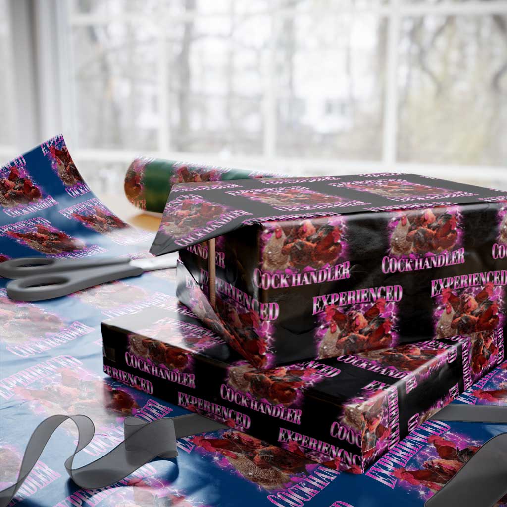 Embarrassing Adult Humor Experienced Cock Handler Inappropriate Wrapping Paper Roll - Wonder Print Shop