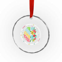 Embrace Neurodiversity Crystal Glass Ornament Neurodiverse Brain Autism Awareness ADHD Autistic - Wonder Print Shop