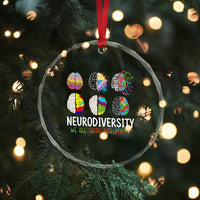 Embrace Neurodiversity Crystal Glass Ornament We All Think Differently TS02