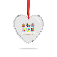 Embrace Neurodiversity Heart Crystal Glass Ornament We All Think Differently - Wonder Print Shop