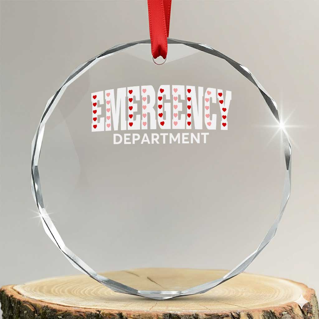 Emergency Department Crystal Glass Ornament Cute ER Nurse Gift - Wonder Print Shop