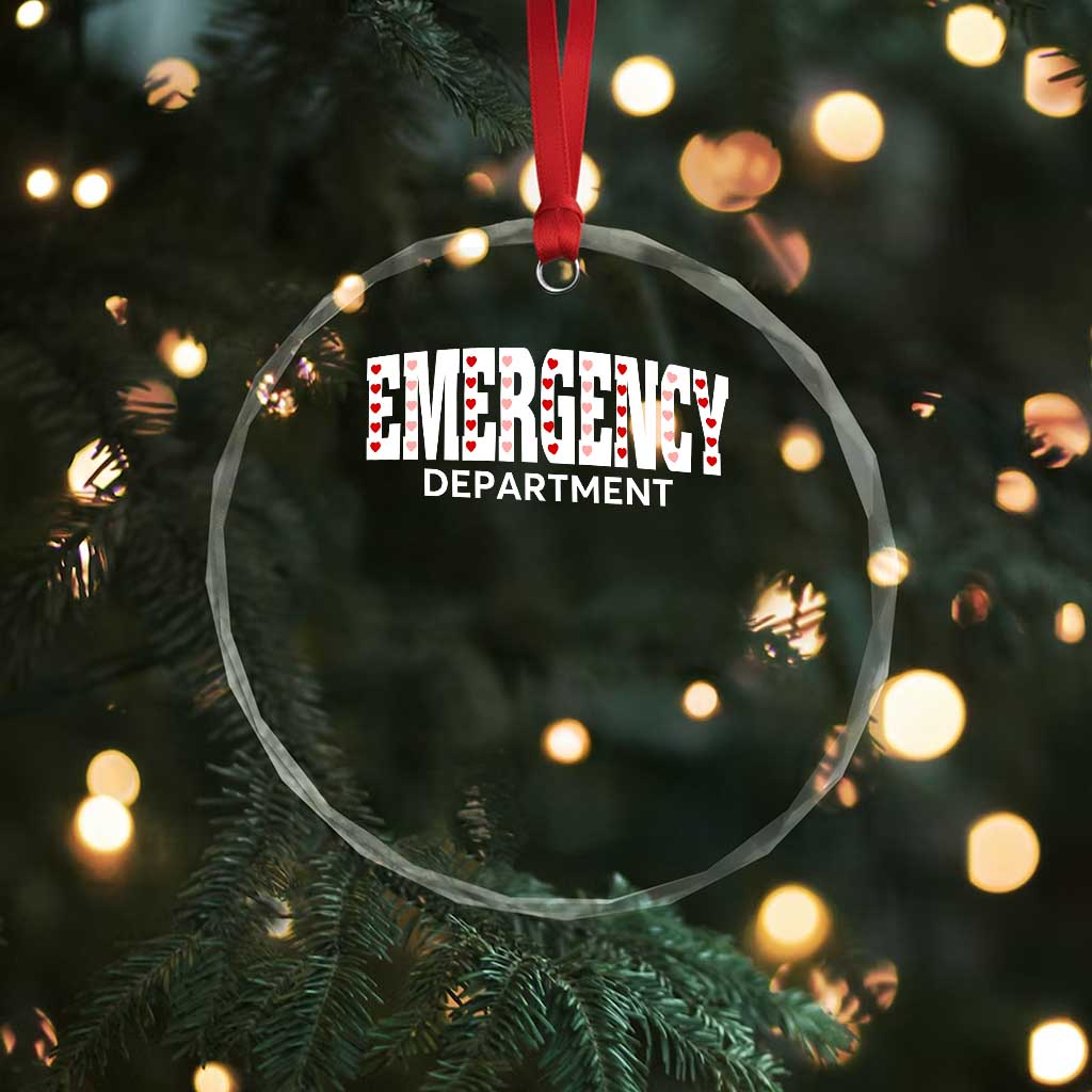 Emergency Department Crystal Glass Ornament Cute ER Nurse Gift - Wonder Print Shop