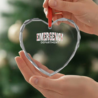 Emergency Department Heart Crystal Glass Ornament Cute ER Nurse Gift - Wonder Print Shop