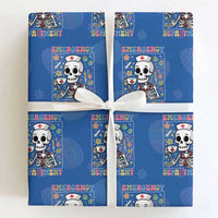 Emergency Department Skeleton Nurse Easter Wrapping Paper Roll ER Nursing Room