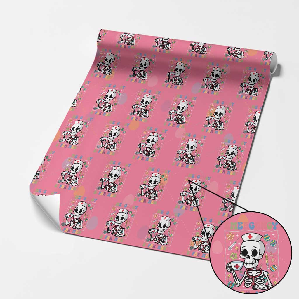 Emergency Department Skeleton Nurse Easter Wrapping Paper Roll ER Nursing Room