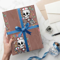 Emergency Department Skeleton Nurse Easter Wrapping Paper Roll ER Nursing Room - Wonder Print Shop