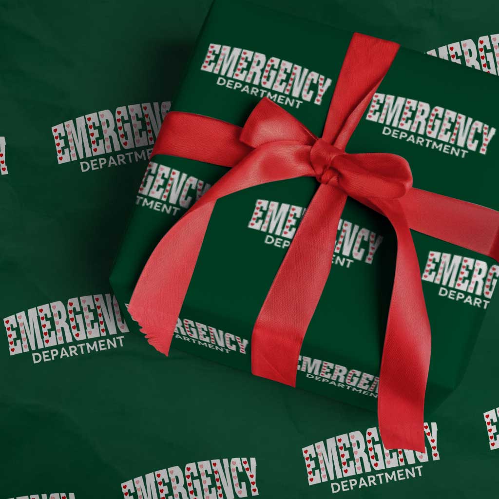 Emergency Department Wrapping Paper Roll Cute ER Nurse Gift - Wonder Print Shop