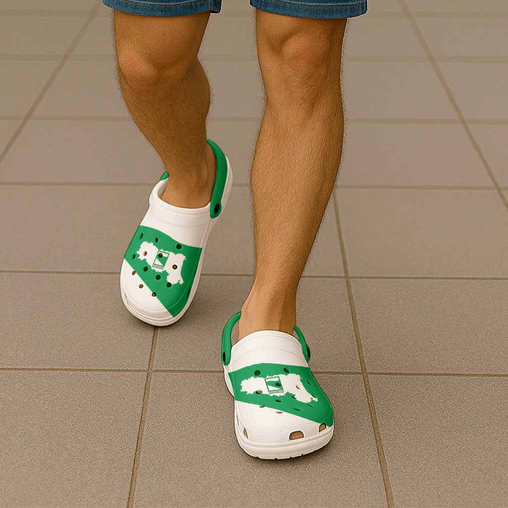 Emilia-Romagna Italy Clogs Shoes Flag Color Inspiration - Wonder Print Shop