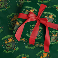 Emotional Dumpster Fire Wrapping Paper Roll Funny Mental Health Retro Groovy