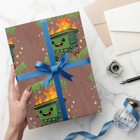 Emotional Dumpster Fire Wrapping Paper Roll Funny Mental Health Retro Groovy